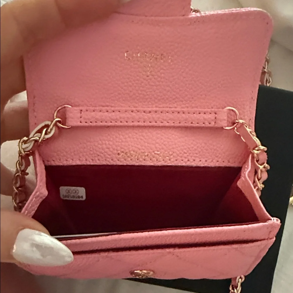 Chanel Pink Quilted Crossbody Wallet - Picture 5 of 10